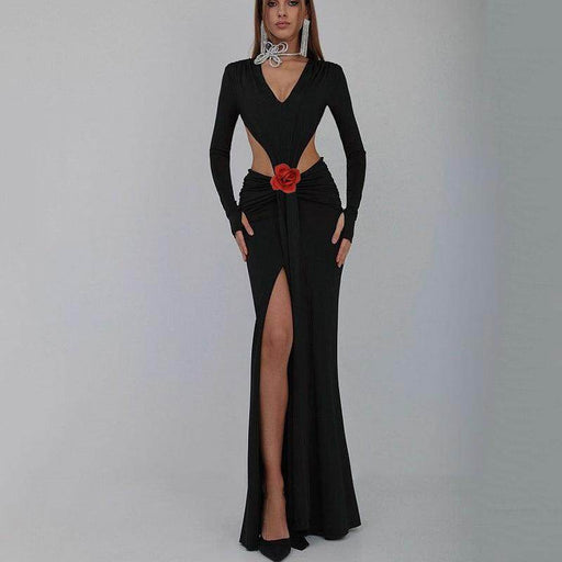 Sexy V-neck Backless Long Dress Long - Magellan Fashion Shop