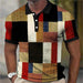 Fashion Men'S Polo Shirts 3d Splicing Plaid Printing Art Men - Magellan Fashion Shop