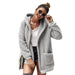 Hooded fur coat long top - Magellan Fashion Shop