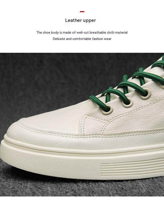 Men's Spring And Autumn Leather Sneakers - Magellan Fashion Shop