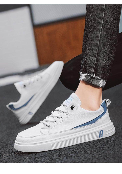 Men's Spring And Autumn Leather Sneakers - Magellan Fashion Shop