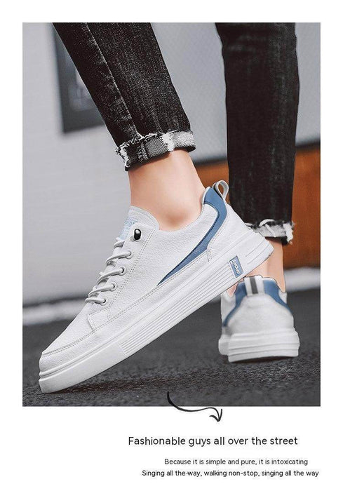 Men's Spring And Autumn Leather Sneakers - Magellan Fashion Shop