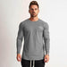 Doctor Muscle Spring Fitness Long Sleeve Men''s Sports Bottom Shirt Training Tight Clothes Brothers Stretch Running Top Tide - Magellan Fashion Shop