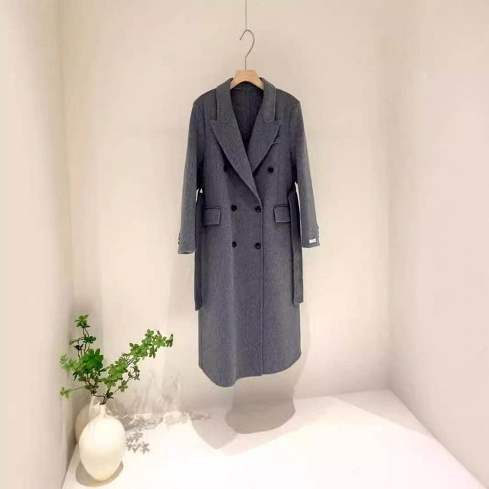 Double-breasted Shoulder Double-sided Wool Overcoat - Magellan Fashion Shop