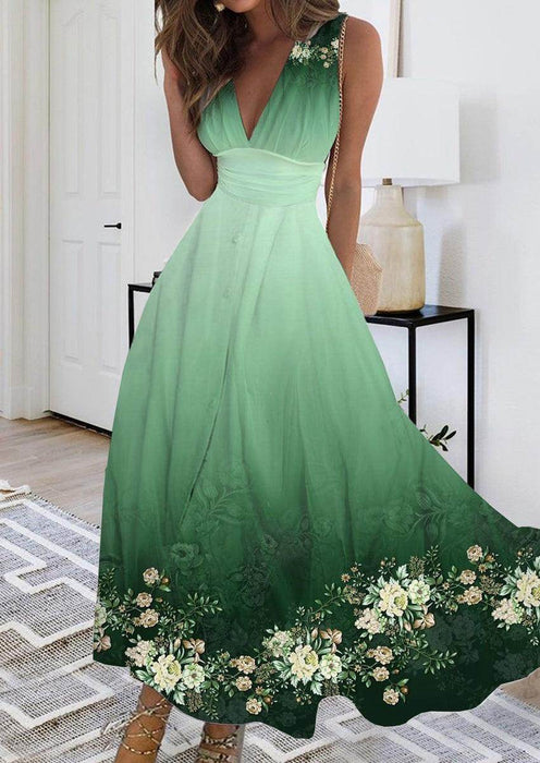 Women's Sleeveless Dress Exquisite Floral Print - Magellan Fashion Shop