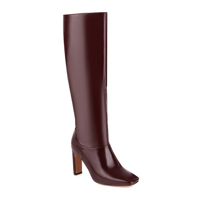 Plus Size Boots Thick Heel