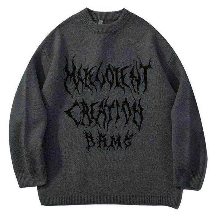 Graffiti Knitted Sweaters Men Hip Hop Print Setwear Jumper - Magellan Fashion Shop