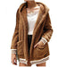 Hooded fur coat long top - Magellan Fashion Shop