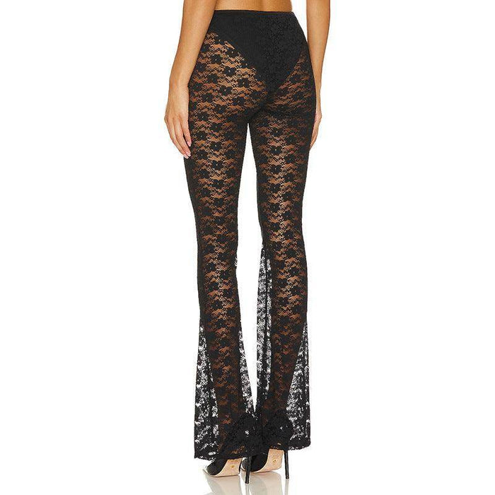 Lace Versatile High Elastic See-through Casual Trousers - Magellan Fashion Shop
