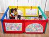 Baby crawling mat with soft cushioned surface and durable toddler fence for safe playtime