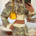 Women's Camouflage Cardigan Long Sleeve Pants Suit - Magellan Fashion Shop