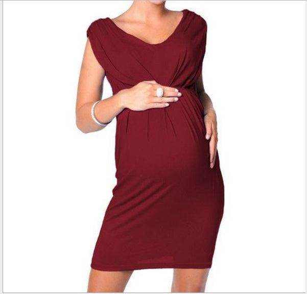 Bodycon Dress Maternity-Clothes Sexy Summer Pregnant-Women New-Fashion Sleeveless Solid - Magellan Fashion Shop