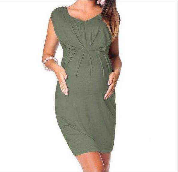Bodycon Dress Maternity-Clothes Sexy Summer Pregnant-Women New-Fashion Sleeveless Solid - Magellan Fashion Shop