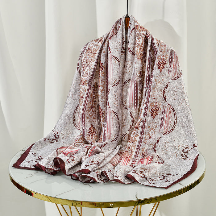 Cashew Printed Ethnic Style Scarf Shawl For Women