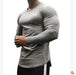 Black slim fit long sleeve T shirt for men's gym workout and fitness training