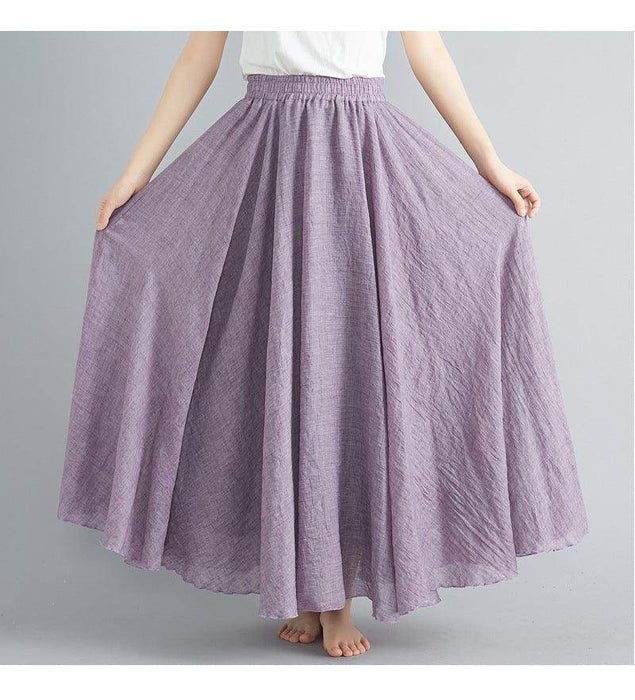 Lady Literature Plus Size Cotton And Linen Skirt - Magellan Fashion Shop