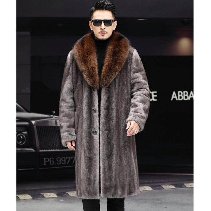 Thick Fur Long Coat Men Autumn Winter New Casual Warm - Magellan Fashion Shop