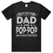 Black cotton pullover T-shirt for teenagers with "Men I Have Two Titles Dad And Popular Funny Gift Father's Day" print