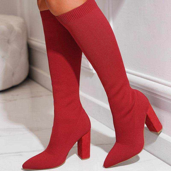 Thick High-heeled Thigh Boot Women - Magellan Fashion Shop