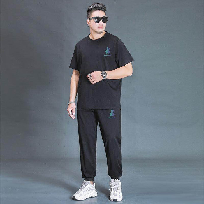 Oversized T-shirt And Trousers Two-piece Fat Casual Sports Suit - Magellan Fashion Shop