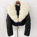 Fox Fur Collar Thick Short Down Jacket Coat - Magellan Fashion Shop