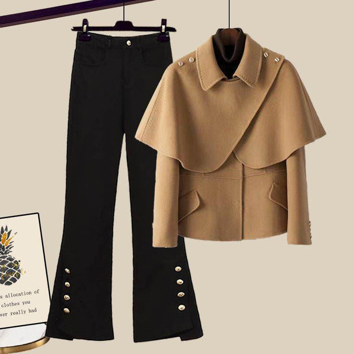 Retro Design Suit Jacket Skinny Jeans Two-piece Set - Magellan Fashion Shop