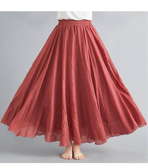 Lady Literature Plus Size Cotton And Linen Skirt - Magellan Fashion Shop