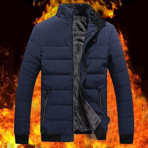 Men's Cotton Clothing Fleece-lined Cotton-padded Jacket - Magellan Fashion Shop