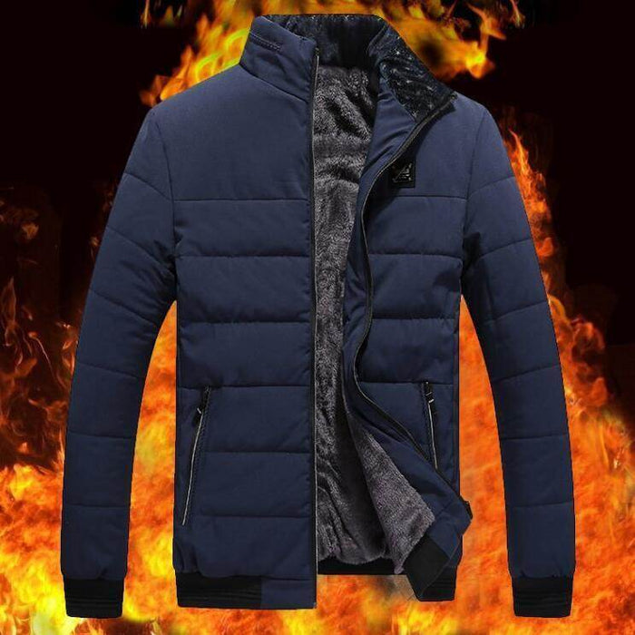 Men's Cotton Clothing Fleece-lined Cotton-padded Jacket - Magellan Fashion Shop