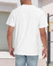 Neat White Basic Crewneck Short Sleeve Cotton Polyester Water Repellent Tee For Men - Magellan Fashion Shop