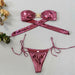 Glossy Split Bikini Set for Women – Quick-Dry, Backless & High Elasticity Swimwear - Magellan Fashion Shop