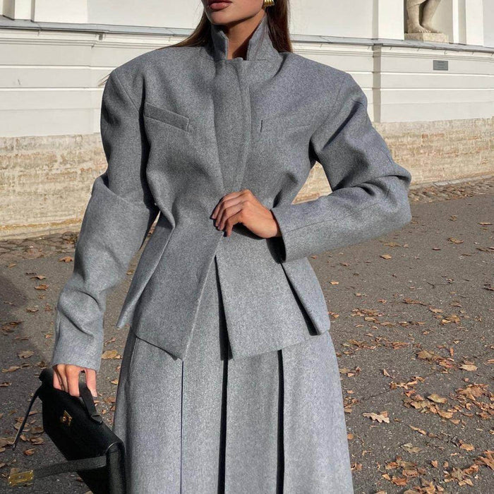 Fashion Waist-controlled Small Suit A- Line Skirt Two-piece Suit - Magellan Fashion Shop