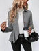 Women's Lapel Ruffled Slim Double-breasted Blazer - Magellan Fashion Shop