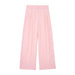 Pleated Wide Leg Pants Backless Hanging Collar Vest - Magellan Fashion Shop