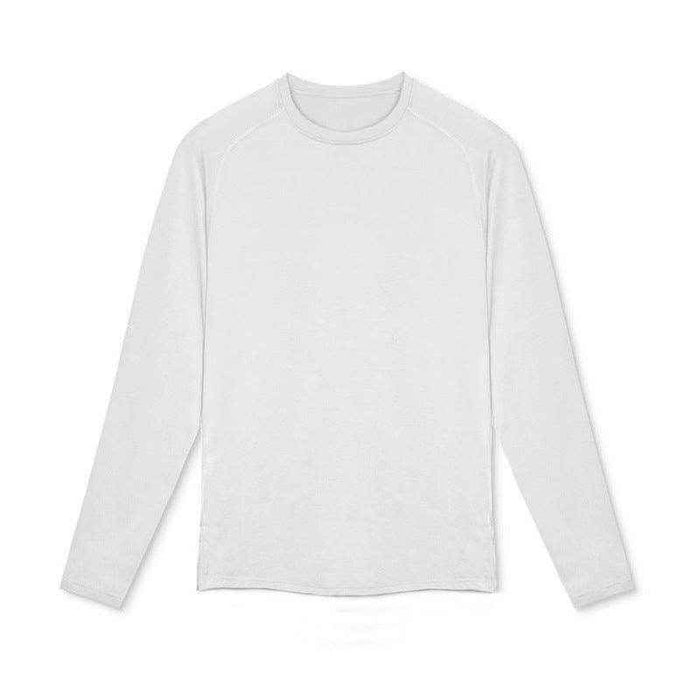 Men's tight fast drying fitness long sleeved pullover T-shirt in black and white for outdoor activities