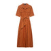 Slim Waist Poplin Short Sleeve Dress - Magellan Fashion Shop