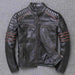 Harley genuine leather men's slim fit black motorcycle riding jacket