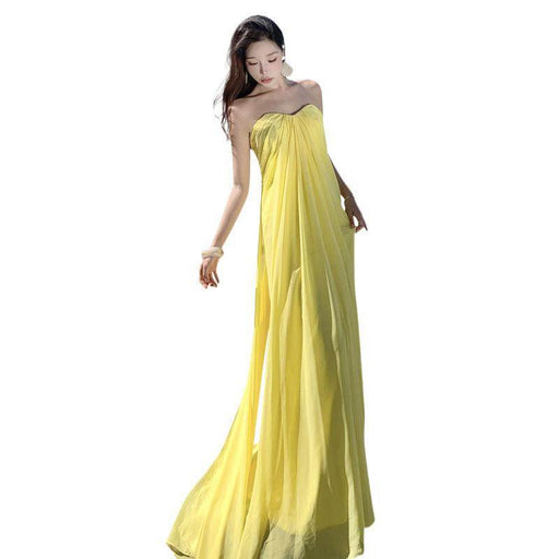 Elegant Chiffon Tube Top Dress - Magellan Fashion Shop