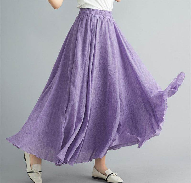Lady Literature Plus Size Cotton And Linen Skirt - Magellan Fashion Shop
