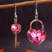Romantic Key Heart Lock Acrylic Types A And B Earrings - Magellan Fashion Shop