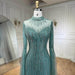 Elegant Flounced Sleeve Split Fishtail Dress - Magellan Fashion Shop