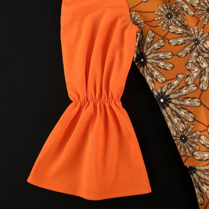 Women's Floral Print Flare Sleeve Dress - Magellan Fashion Shop