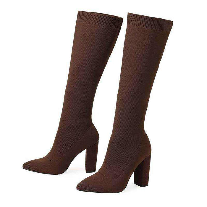 Thick High-heeled Thigh Boot Women - Magellan Fashion Shop