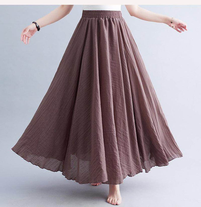 Lady Literature Plus Size Cotton And Linen Skirt - Magellan Fashion Shop