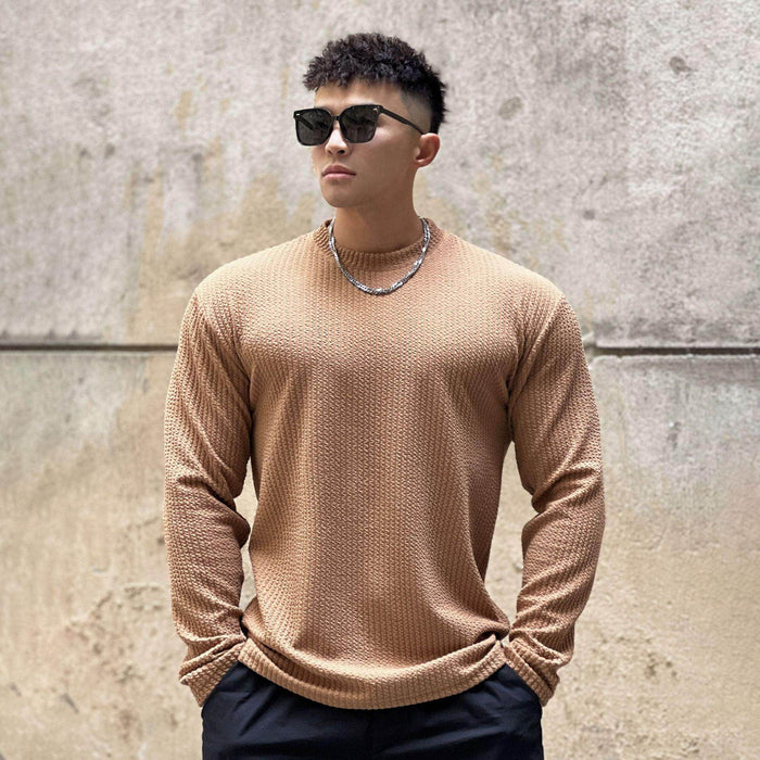 Fashion Men's Round Neck Pullover Long Sleeve Bottoming Shirt - Magellan Fashion Shop