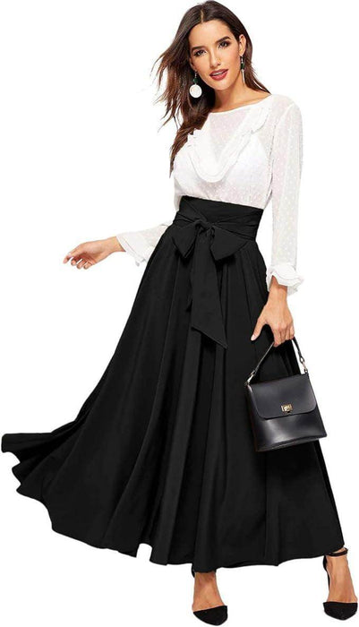 High Waist Slimming Front Lace-up A- Line Dress - Magellan Fashion Shop