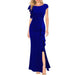 High Waist Slit Dress Elegant Fashion Round Neck Commuting Style Dress Evening Party Dress - Magellan Fashion Shop