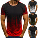 E-BAIHUI Men Fitness Compression T-Shirt Casual Cotton Black And Red Gradient High Quality Slim Shirt Men Fashion Tee Tops CG002 - Magellan Fashion Shop