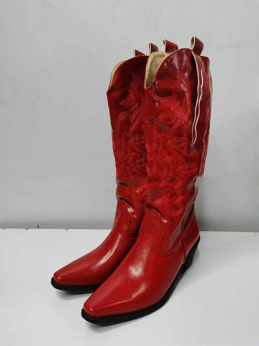 Embroidered Sleeve High Cowboy Boot For Women - Magellan Fashion Shop