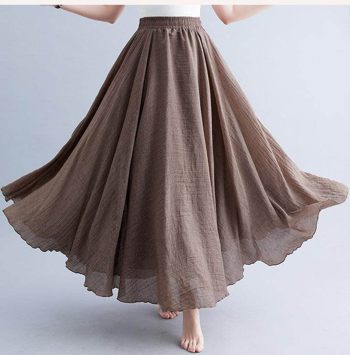 Lady Literature Plus Size Cotton And Linen Skirt - Magellan Fashion Shop